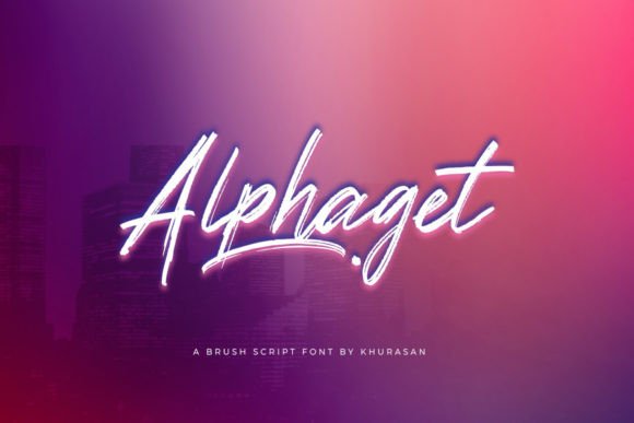 Alphaget Brush Script for Handmade Product Design