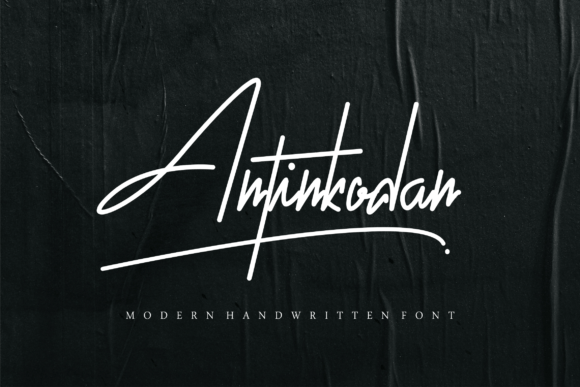 Antinkodan: A Modern Handwritten Signature Font for Designers