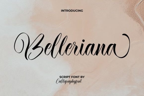 Belleriana Font for Web Design: A Script Handwritten Typeface Test