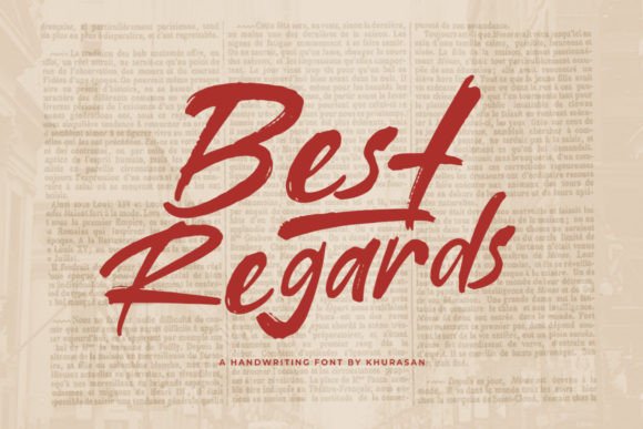 Best Regards Script Handwritten Font for Small Business Branding