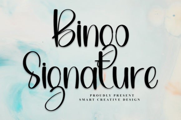Bingo Signature: Handwritten Font for Branding and Stationery