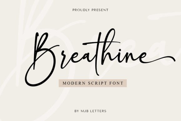 Breathine: A Script Font for Elegant Editorial Design and Blogging