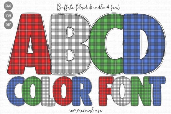 Buffalo Plaid Color Font for Festive Campaign Graphics