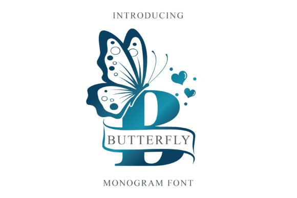 Butterfly Monogra: An Elegant Decorative Font for Digital Creators