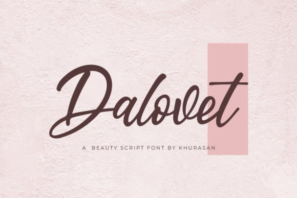 Dalovet Script Font for Handmade Product Labels and Branding