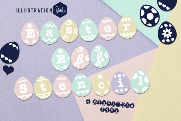 Easter Egg Stencil: A Playful Font for Small Business Branding