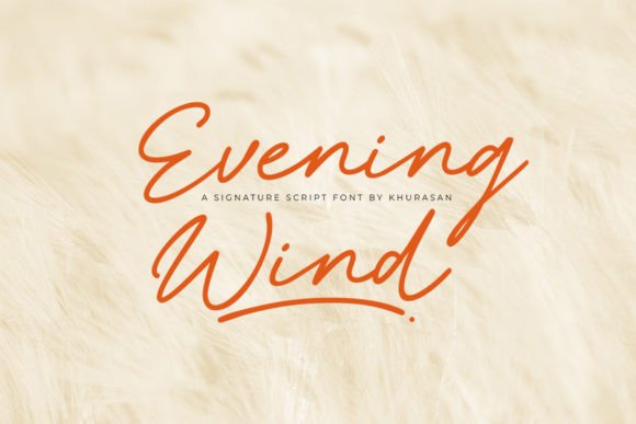 Evening Wind: A Clean, Elegant Script Handwritten Font for Branding