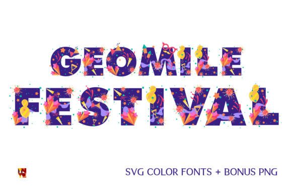 Geomile Festival: A Bold Geometrical Color Font for Digital Campaigns