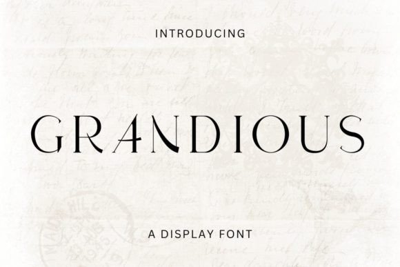 Grandious: Sophisticated Serif Display Font for Elegant Design