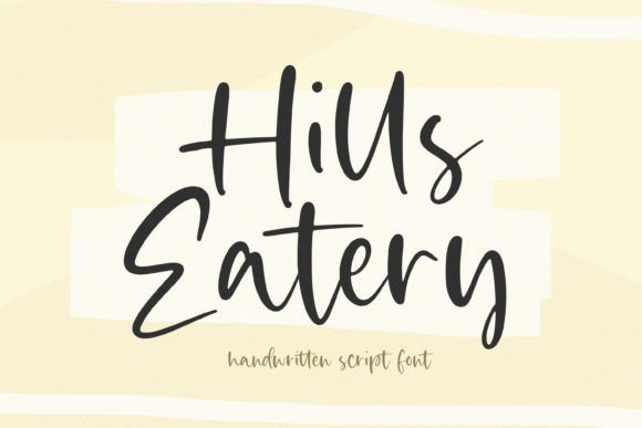Hills Eatery: A Flowing Handwritten Font for Crafters and Product Makers