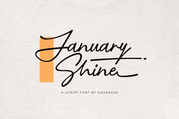 January Shine: A Modern Script Font for Editorial Design