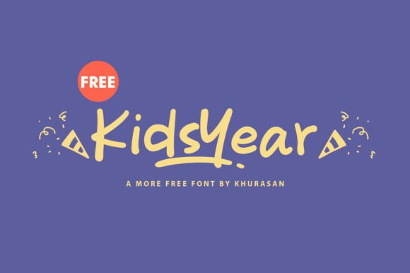 Kids Year Handwritten Font for Small Business Branding