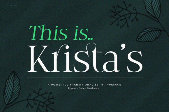 Krista s: A Sophisticated Serif Font for Handmade Creators
