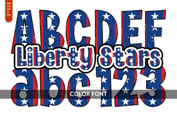 Liberty Stars: A Patriotic Color Font for Crafters and Sellers