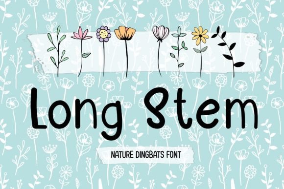 Long Stem: A Nature Dingbats Font for Handmade Product Design