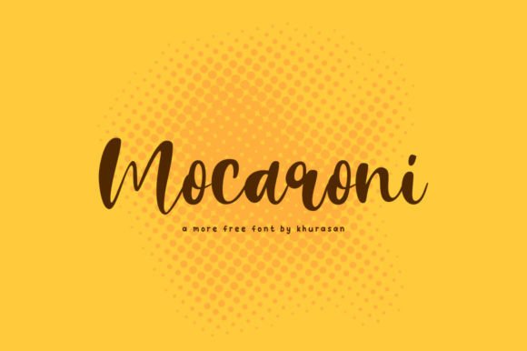Mocaroni: Modern Script Font for Handmade Brands