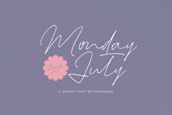 Monday July: A Modern Script Font for Editorial Design
