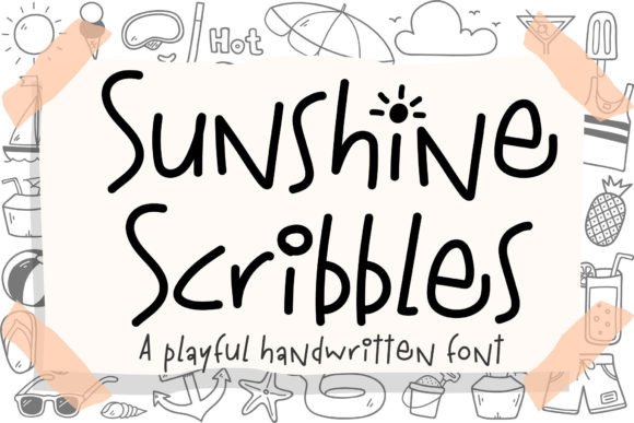 Sunshine Scribbles: Playful Script Handwritten Font for Branding