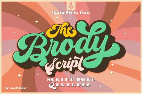 The Brody Script Font for Handmade Labels and Vintage Branding