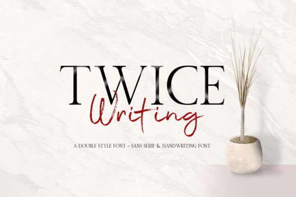 Twice Writing: A Modern Duo Font for Brand Designers
